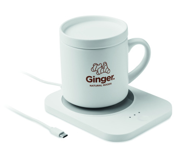 Лого трейд бизнес-подарки фото: Wireless charger mug warmer set